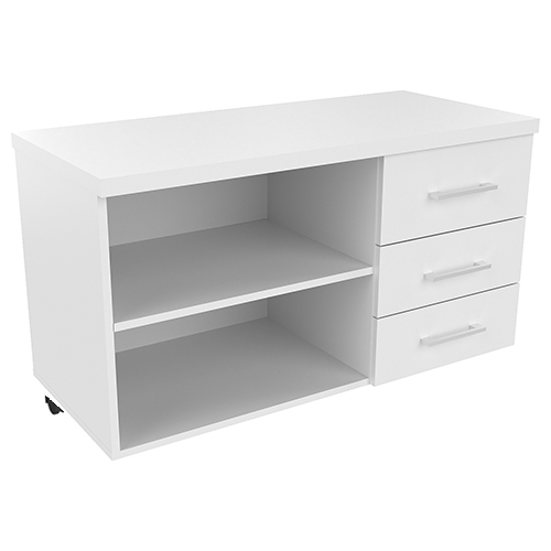 Тумба стационарная для оргтехники MULTI-OFFICE СТИЛ ЭВО (Steel evo) 103х46х60 белый