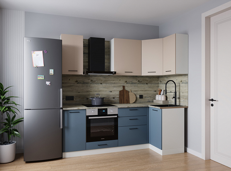 Кухонный гарнитур угловой Sanvut Фьюжен 2200х1000