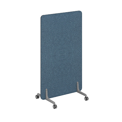 Перегородка NORDEN Мэджик на металлических опорах, на роликах 800x26x1470 BAGAMA DENIM / Серый MP.800.1470.DN.GR
