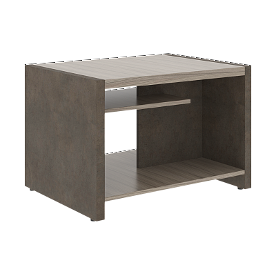 Стол журнальный Skyland ВУД-ЭНД-СТОУН (WOOD&Stone) СФ-531602 Бетон чикаго темный/ Дрифтвуд 600х800х550