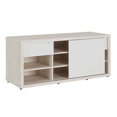 Креденция тип 2 Pointex Зион (Zion) ZIO28541012 дуб шамони светлый / белый