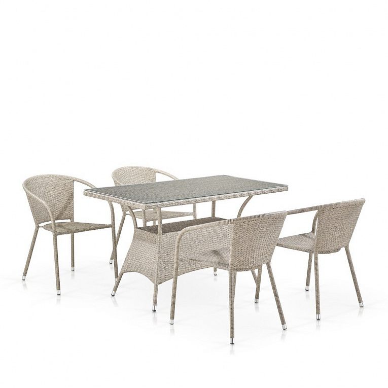 Комплект мебели из ротанга Afina Garden T198D/Y137C-W85 Latte Бежевый