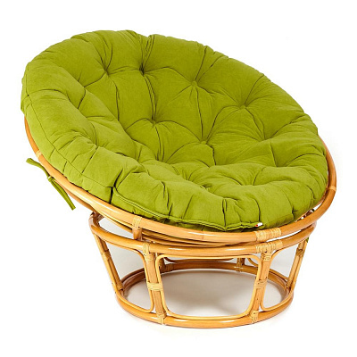 Кресло PAPASAN / ПАПАСАН 23/01 W с подушкой мед флок олива