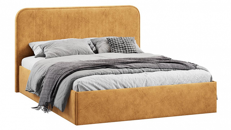 Кровать 180х200 c подъемным механизмом Тиффани микровелюр Wellmart Yellow Трия